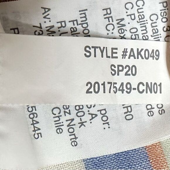 Madewell V-neck Textured Plaid Shoulder-Ruffle Top - Picture 12 of 13